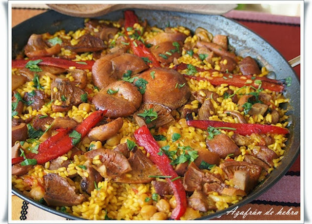 Arroz con setas