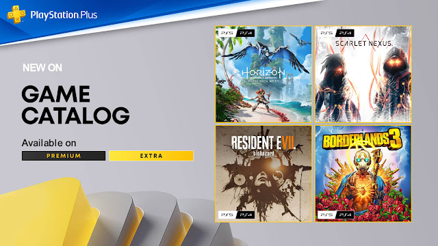 playstation plus extra premium leak borderlands 3 horizon forbidden west resident evil vii biohazard scarlet nexus rumor ps4 ps5 sony interactive entertainment