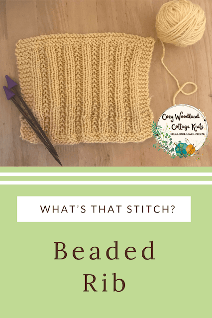Picture of how to do the knitting stitch beaded rib