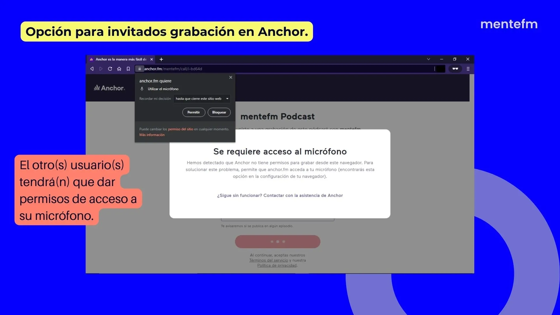 Opción para invitados grabación en Anchor