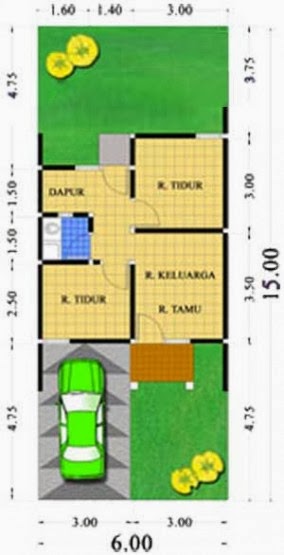 Denah Rumah Minimalis Type 36