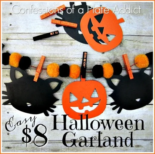 CONFESSIONS OF A PLATE ADDICT Easy $8 Halloween Garland CONFESSIONS OF A PLATE ADDICT Easy $8 Halloween Garland