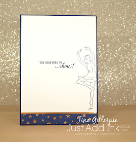 scissorspapercard, Stampin' Up!, Just Add Ink, Born To Shine, Brightly Gleaming SDSP, Stamparatus, Mirror Stamping, Watercolour Pencils
