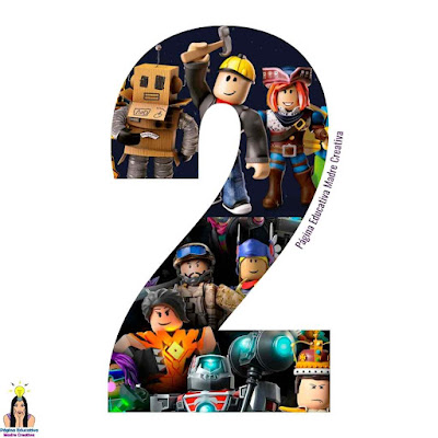 Número 2 Dos de ROBLOX para imprimir