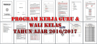 Download Program Kerja Guru dan Wali Kelas Serta Aplikasinya Terbaru 2016/2017