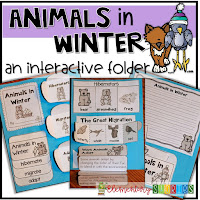  animals in winter interactive folder