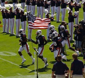 Au with US flag