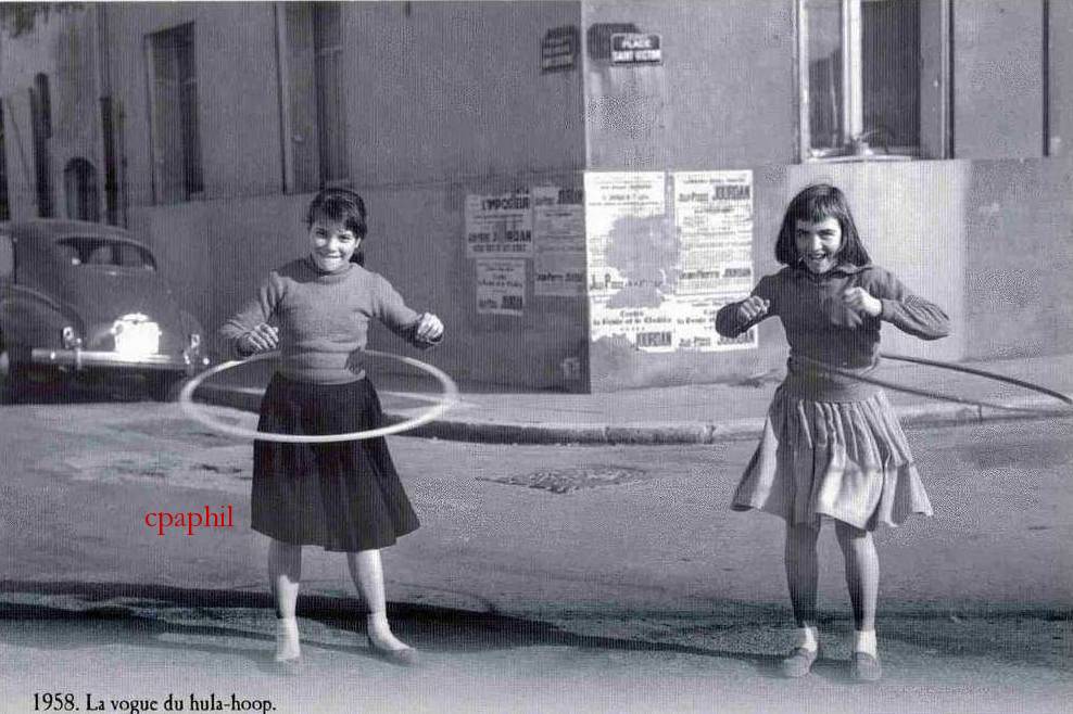 Hula Hoop Vintage Postcard