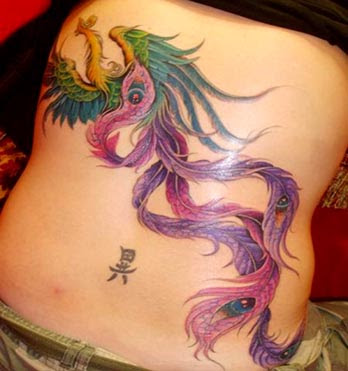 Sample Tattoos - Phoenix Tattoo In Sexy Women 1