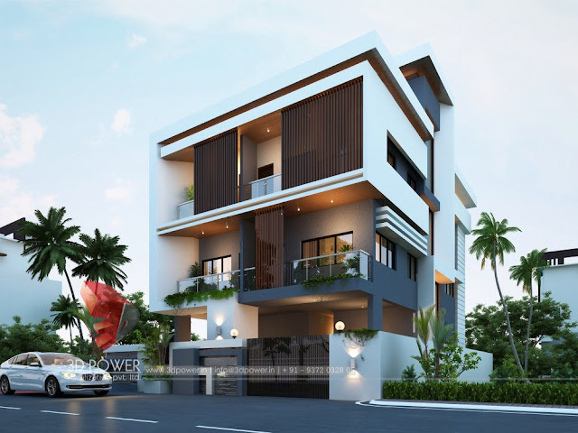 Modern 3D Bungalow Rendering