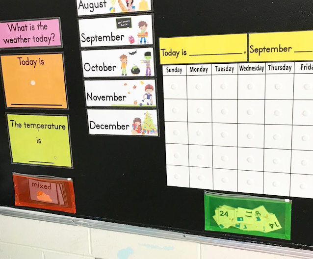 classroom calendar display