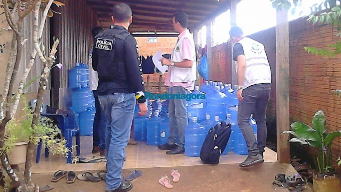 Vigilância Sanitária e Delegacia do Consumidor descobrem água de poço sendo vendida como mineral