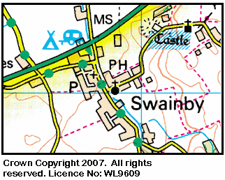 Map of the Swainby area