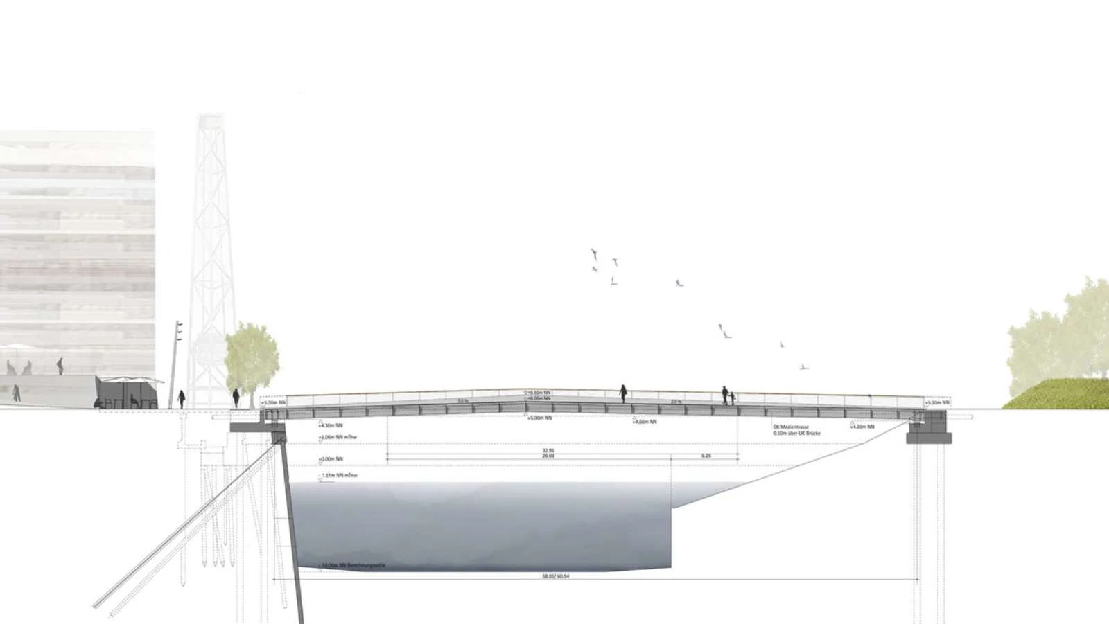 Gmp Wins the Pedestrian and Cycle Bridge Competition