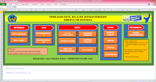 menu aplikasi raport ayu chadra