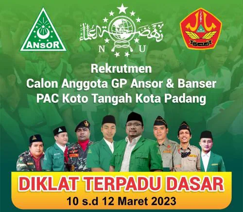 Kaderisasi GP Ansor Bakal Digelar di Koto Tangah, Ayo Bergabung!