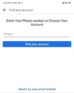 find your account