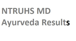 NTRUHS MD Ayurveda Results, NTR University of Health Sciences MD Ayurveda Part-2 Nov-Dec 2018