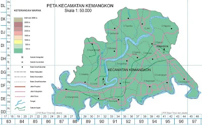 peta kecamatan kemangkon