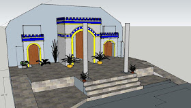 Drawing of plans for set
