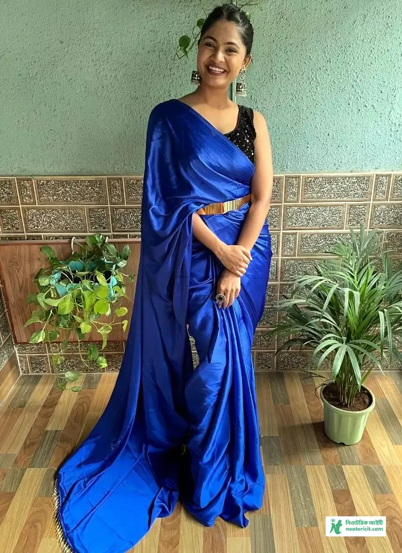 Blue Saree Pics, Photos, Pictures - Blue Saree Designs and Prices - blue saree pic - NeotericIT.com - Image no 13