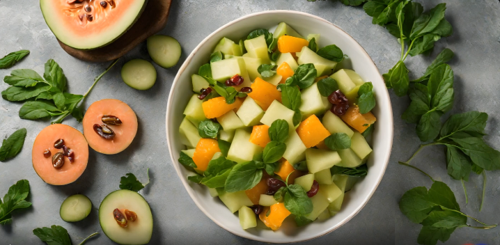 Ensalada Refrescante de Melón y Pepino