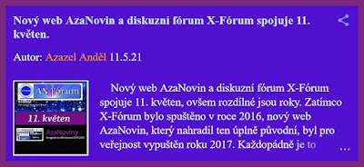 Nový web AzaNovin a diskuzní fórum X-Fórum spojuje 11. květen.