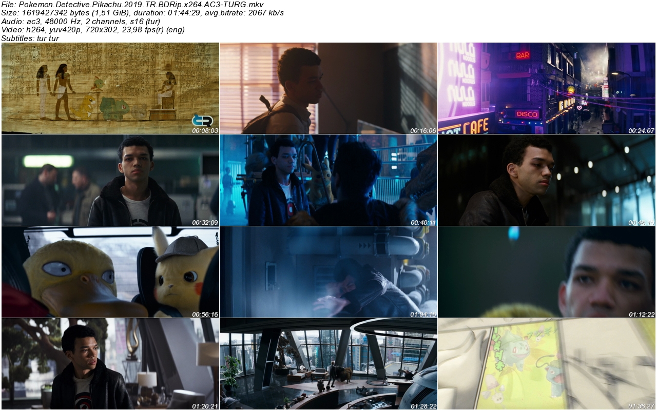 Pokémon Dedektif Pikachu 2019 1080p 720p 480p Türkçe