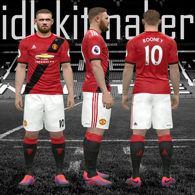 PES 2017 Manchester United 2017/18 Leaked Home Kit by IDK