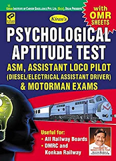 Psychological Aptitude Test ASM, Assistant Loco Pilot & Motorman Exams ( with OMR Sheets)