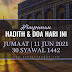 Hadith & Doa Hari Ini | 11 JUN 2021 | 30 Syawal 1442H | JUMAAT