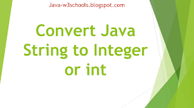 Convert Java String to Integer or int