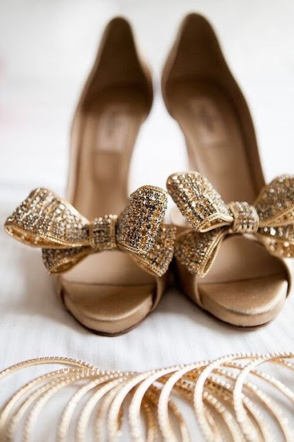 Gorgeous shoes with sparkly bows