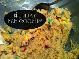 birthday M&M cookies recipe {A Cloth Life}