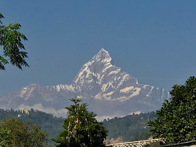 The sacred peak of Machapuchare in Nepal