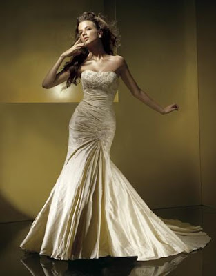 Vera Wang mermaid wedding dresses skirt that flares at the knee