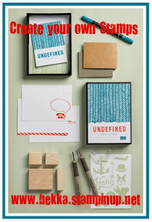 Create your own Stamps with the Stampin' Up! Undefined Kit available at www.bekka.stampinup.net 