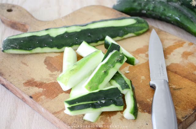 Preparing sauteed cucumbers