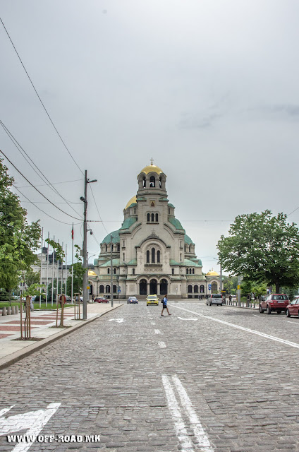 Cathedral Saint Aleksandar Nevski, Sofia, Bulgaria - frontal view