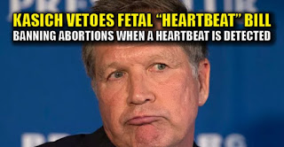 Governor John Kasich Vetos "Heartbeat" Bill