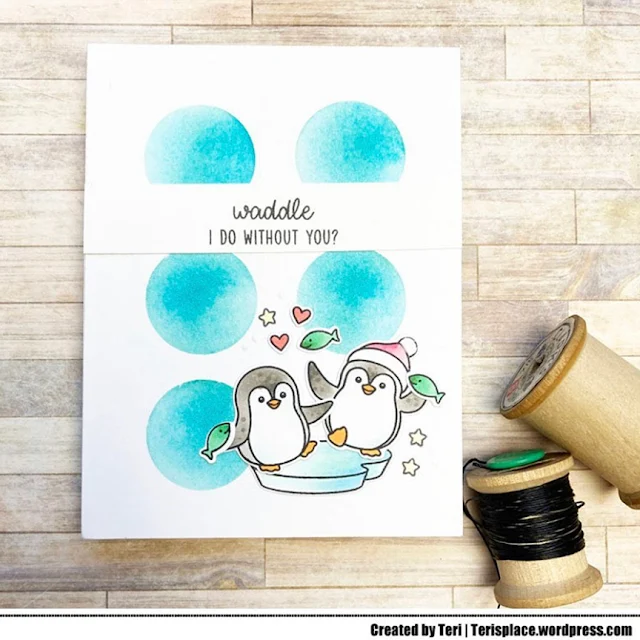 Sunny Studio Stamps: Penguin Pals Customer Card by Teri Anderson