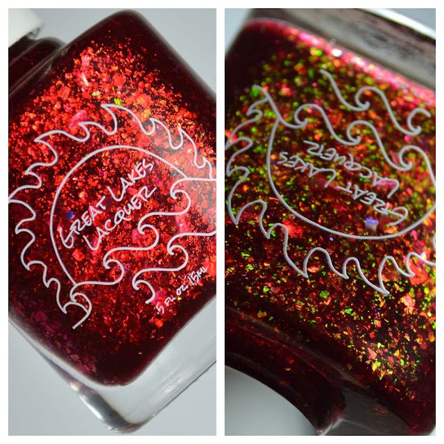 red flakie nail polish