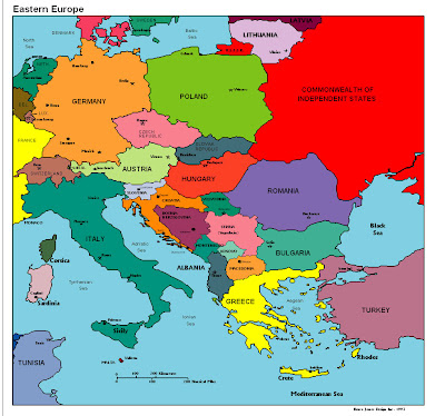 Kart over Europa Politisk