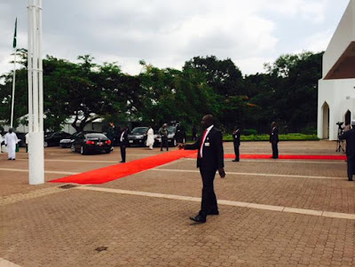 President Buhari today hosted visiting world leaders to an inauguration lunch at Aso Villa 9