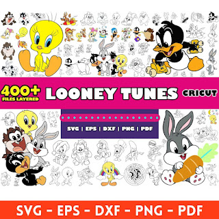 Looney Tunes mega big bundle svg png clipart vector layered digital vector file for cricut and Silhouette