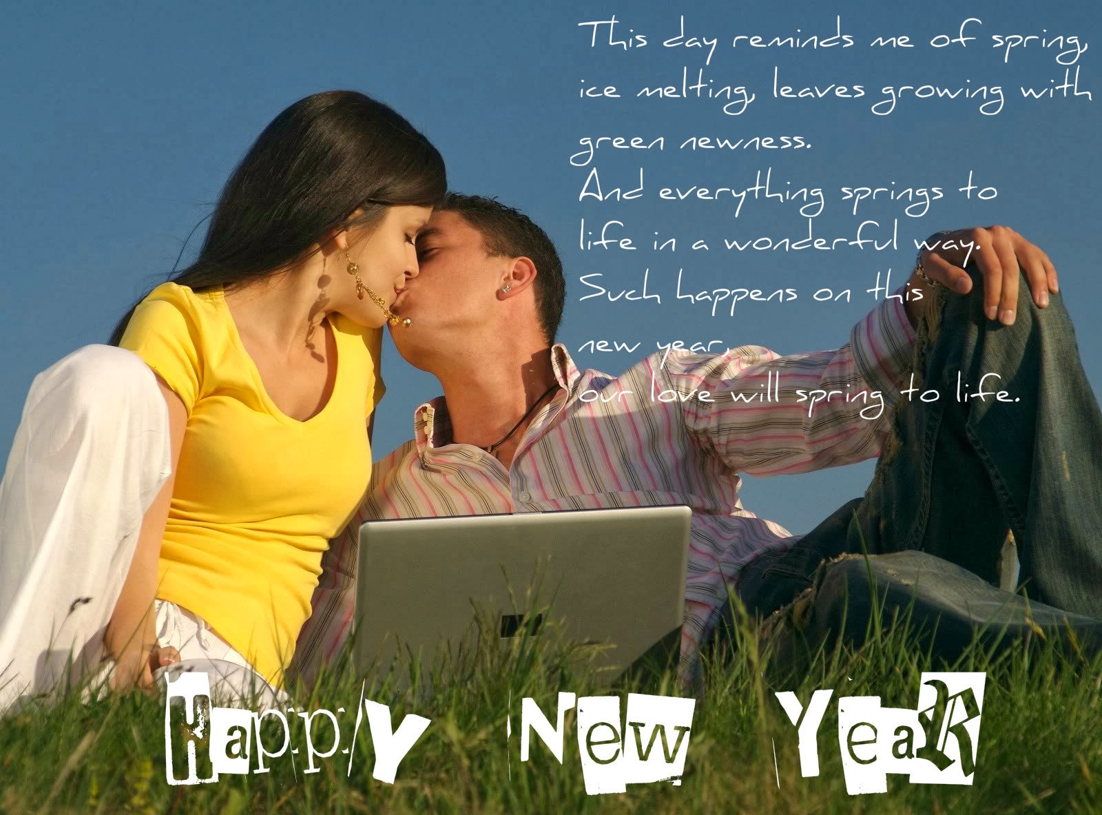 Happy New Year 2014 Romantic Greetings HD Wallpapers