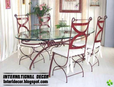 indoor iron dining table design and iron chairs,indoor iron furniture