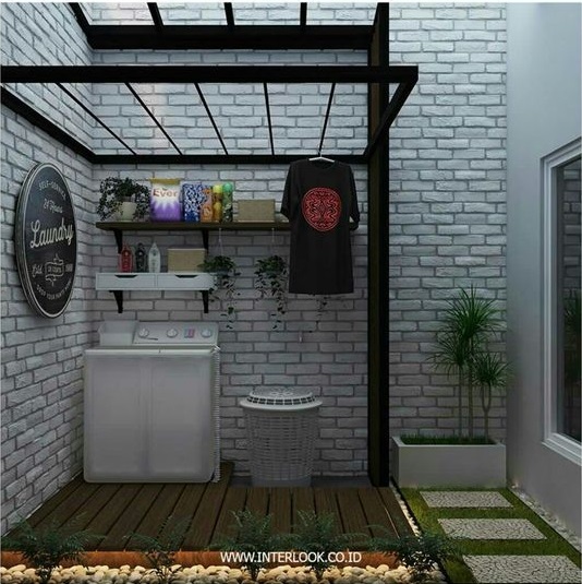 Desain dan Denah Rumah  Sederhana Ukuran 7 x 12 M Tampil 