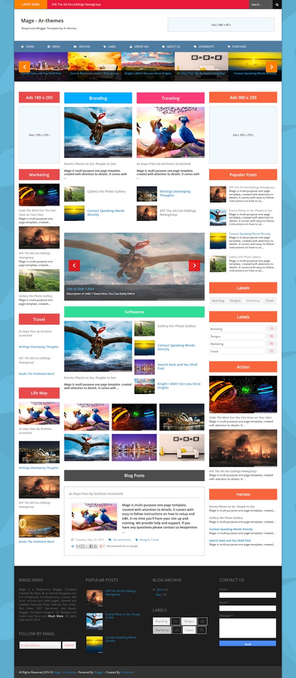 Magazine Responsive Blogger Template Demo