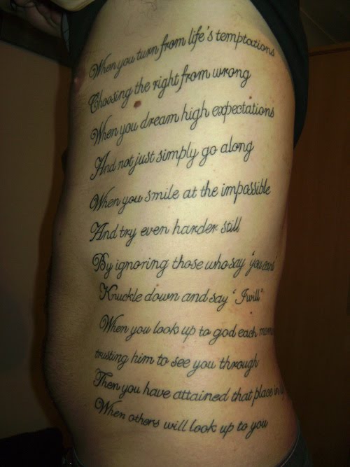 One primary concern for text tattoos is what fonts or style of lettering to